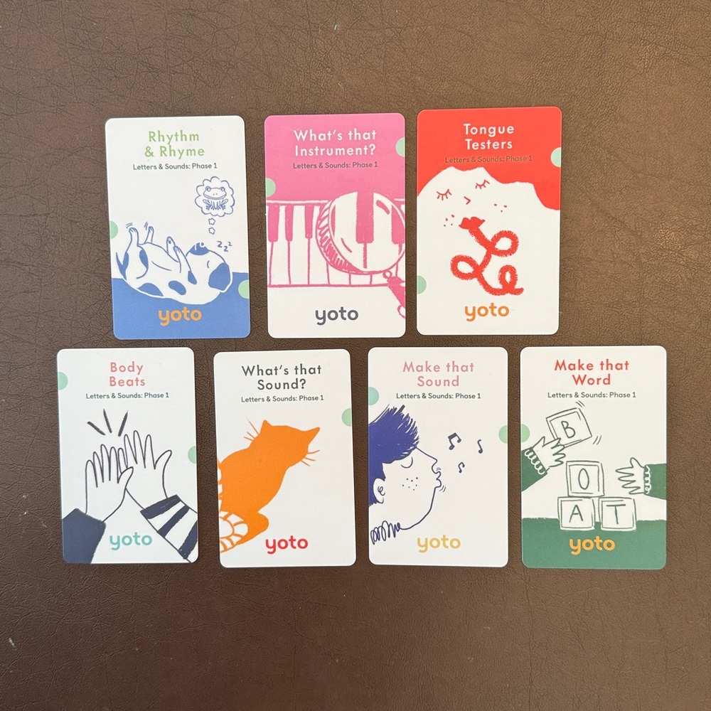 Phonics Yoto Cards Set of 7